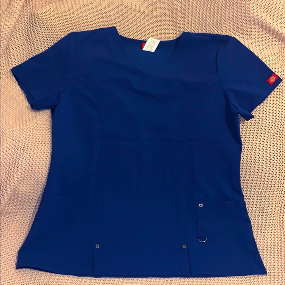 Practically NEW royal blue scrub top